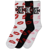Kiss Lips Socks - 3 PACK